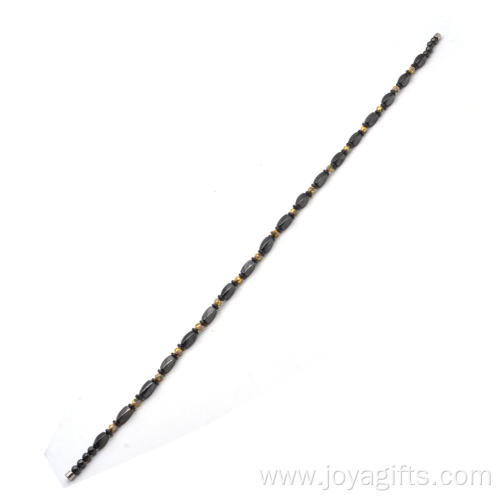 2016 Trendy Product Hematite Twist Beads Magnetic Clasp Necklace